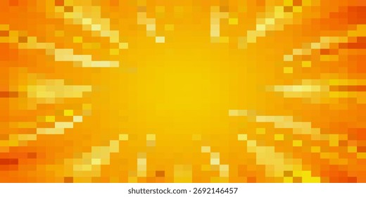 Vector gradient orange background. Abstract texture of the orange squares for publication, design, poster, calendar, post, screensaver, wallpaper, postcard, cover, banner, website. Illustration