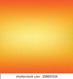 Vector Gradient Orange Halftone Dot Pattern Background