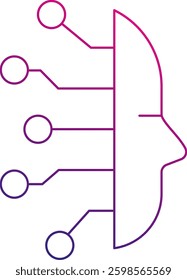 Vector gradient outline icons of artificial intelligence. Perfect for tech branding, digital platforms, and cutting-edge designs to captivate
