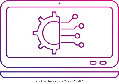 Vector gradient outline icons of artificial intelligence. Perfect for tech branding, digital platforms, and cutting-edge designs to captivate
