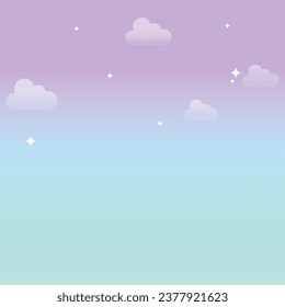 Vector gradient pastel sky background design.