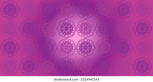 vector gradient purple and blue by turns sunny gold colours background with a pattern of stars arabic caligrahpic geometric flower islamic ornament decor frame mandala