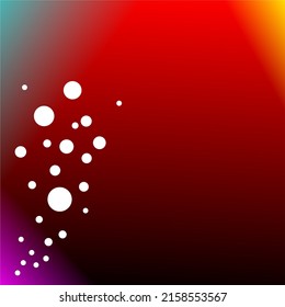 Vector gradient red to black. There are many blue balls in the middle