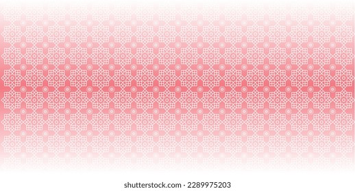 vector gradient red maroon and white colours background with a pattern of cube circles and cube stars arabic islamic ornament decor frame eid ramadan