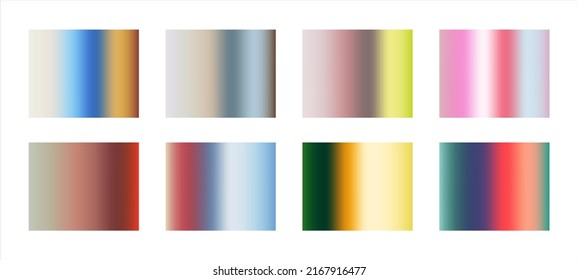 Vector gradient set of trendy colors 2022