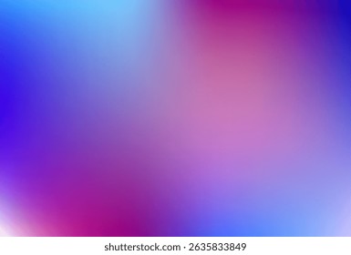 Vector gradient with smooth transition of pink, blue, and purple shades, perfect for trendy backgrounds, digital artwork, creative layouts, and vibrant modern designs.