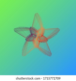 vector gradient star from a set of lines