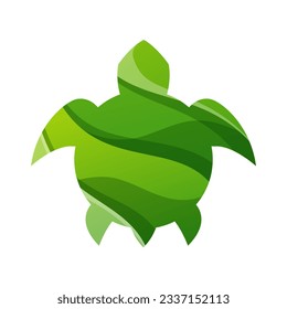 vector gradient turtle  logo design 