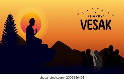 Vector gradient vesak day Design.