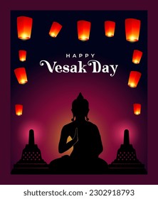 Vector gradient vesak day Design.