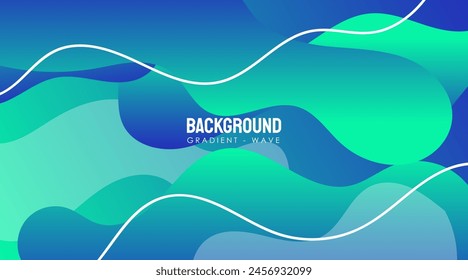 Vector Gradient Wave Abstract Background