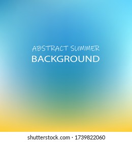 Vector gradient yellow and blue summer background.