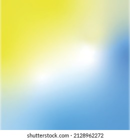 Vector gradient yellow-blue color. Flag of Ukraine in a modern, stylish, cute version. Background, shape, substrate, blank for text, banner for social networks. No war. Peace.