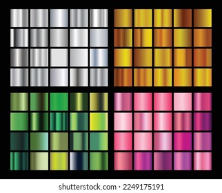 Vector Gradients Megaset Big collection of metallic gradient. Vector illustrator