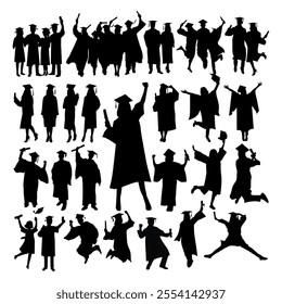 vector graduate graduation student silhouette