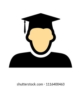 Vector Graduates Student - Education Icon, University Diploma Graduation Symbol
