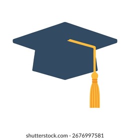 Gorra de graduación de Vector sobre fondo blanco