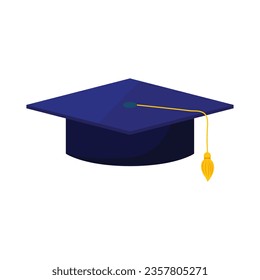 Vector graduation cap symbol of education illustration design.