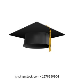 Graduation Cap Isolated On White Vector Stock Vector (Royalty Free ...