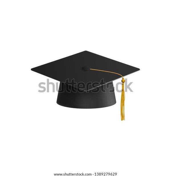 Vector Graduation Cap Tassel Realistic 
