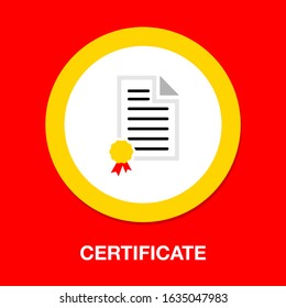 vector graduation certificate, education diploma - award degree symbol