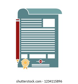 vector graduation certificate isolated vector - achievement badge sign symbol . award certification illustration sign 