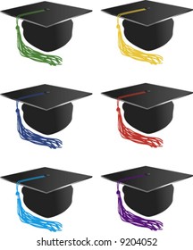 vector of graduation hat collection