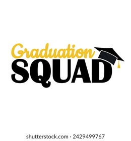 Vector Graduation squad. Student, graduation cap
