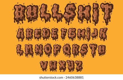 Vector graffiti alphabet in crap style