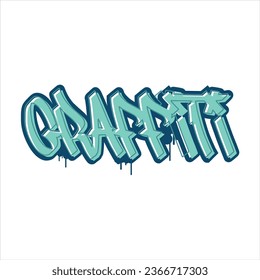 vector graffiti letters typography design