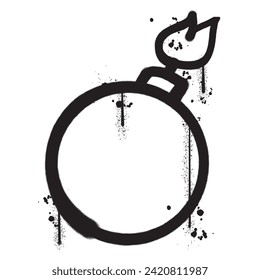 Vector graffiti spray paint bomb isolated vector illustration