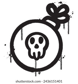 Vector graffiti spray paint bomb isolated vector illustration