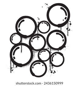 Vector graffiti spray paint Bubble isolated vector illustration