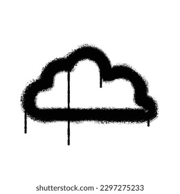 Vector graffiti spray paint cloud isolated vector illustration