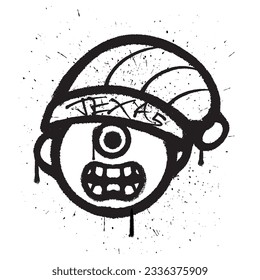 Ciclos de pintura de pulverización vectorial emoticono aislado ilustración vectorial