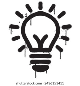 Vector graffiti spray paint lamp icon isolated vector illustration