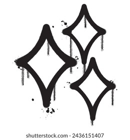 Vector graffiti spray paint shine symbol isolated vector illustration