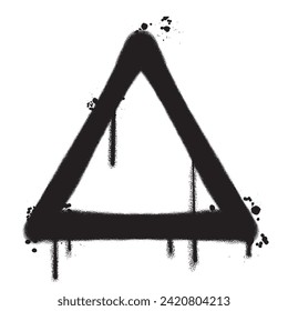 Image vectorielle triangle de peinture graffiti peint par graffiti isolé, illustration vectorielle