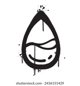 Vektor-Graffiti-Spray-Farbe Wasser-Ikone isolierte Vektor-Illustration