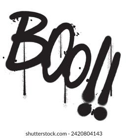 Vector graffiti spray paint word boo isolated vector illustration