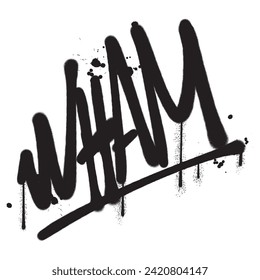 Vector graffiti spray paint word wham isolated vector illustration