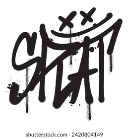 Vector graffiti spray paint word splat isolated vector illustration