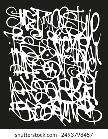 Vector graffiti tags, print design.