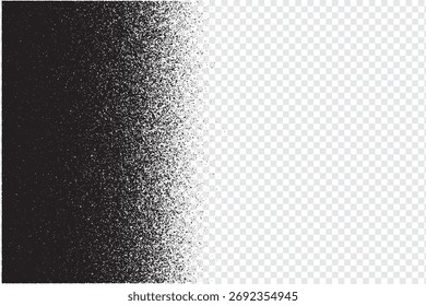 Fondo de ruido de grano de Vector con puntos de puntillismo y textura de gradiente punteado, patrón granulado de semitono y efecto de dotwork abstracto