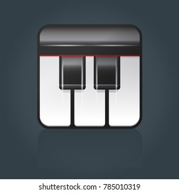 Vector grand piano icon for music software, eps10 