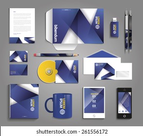 Vector grapchic professional identity for your company, with stripes and useful elements