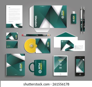 Vector grapchic professional identity for your company, with stripes and useful elements