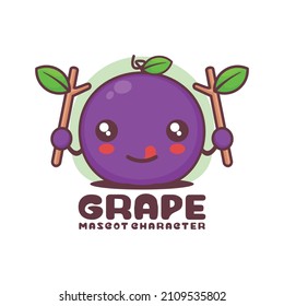 vector grape cartoon illustration, suitable for, logos, prints, stickers, etc, isolated on a white background.
