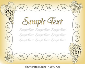 vector grape frame