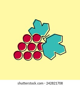 Vector grape icon. Food icon. Eps10